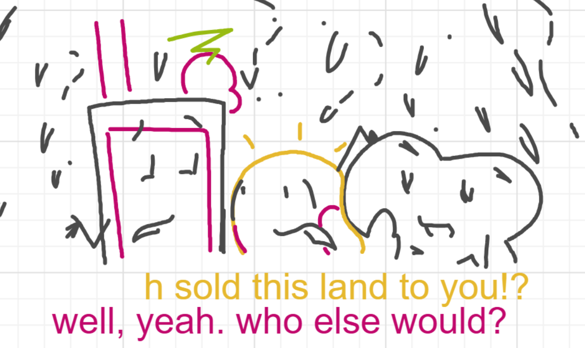 A panel from I've Been Everywhere, Man, episode nine of the Board Boards object show by Furretwalk/WalkingFurret.